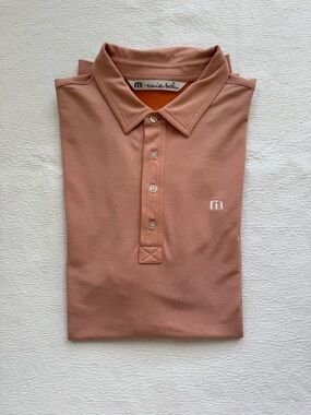 NWOT Travis Mathew Men's Polo in Dusty Orange L